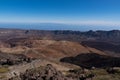 View from Teide ÃâÃÂ¾ Las Canadas Caldera volcano with solidified lava and Montana Blanca mount. Teide national Park, Tenerife, Royalty Free Stock Photo